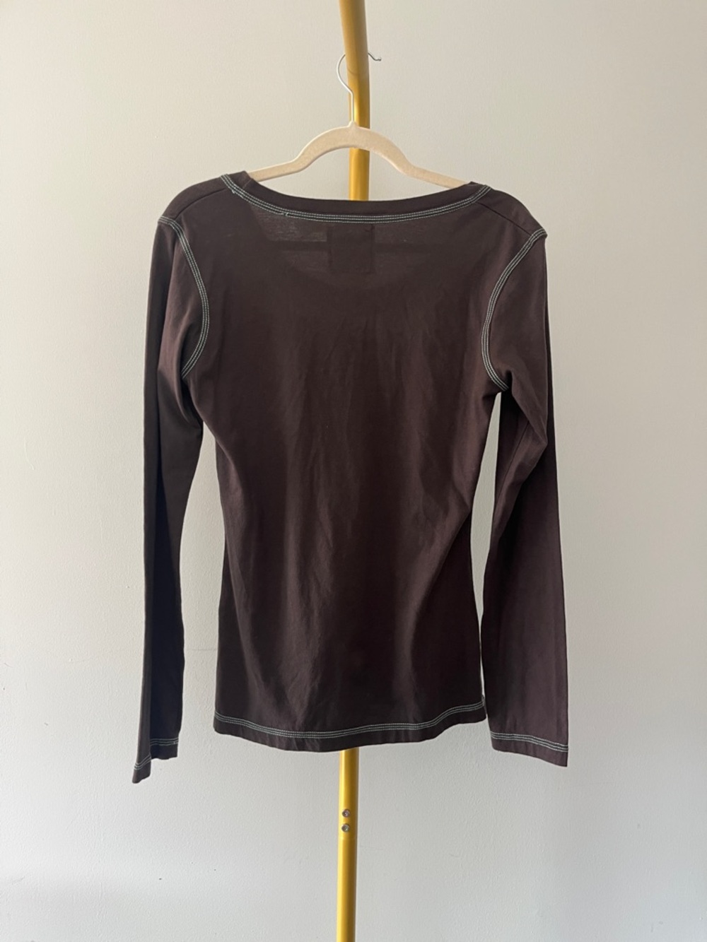 Pink Cattlelac Brown Studded Embellished Cross Knit Long Sleeve Top Size M - Picture 4 of 4